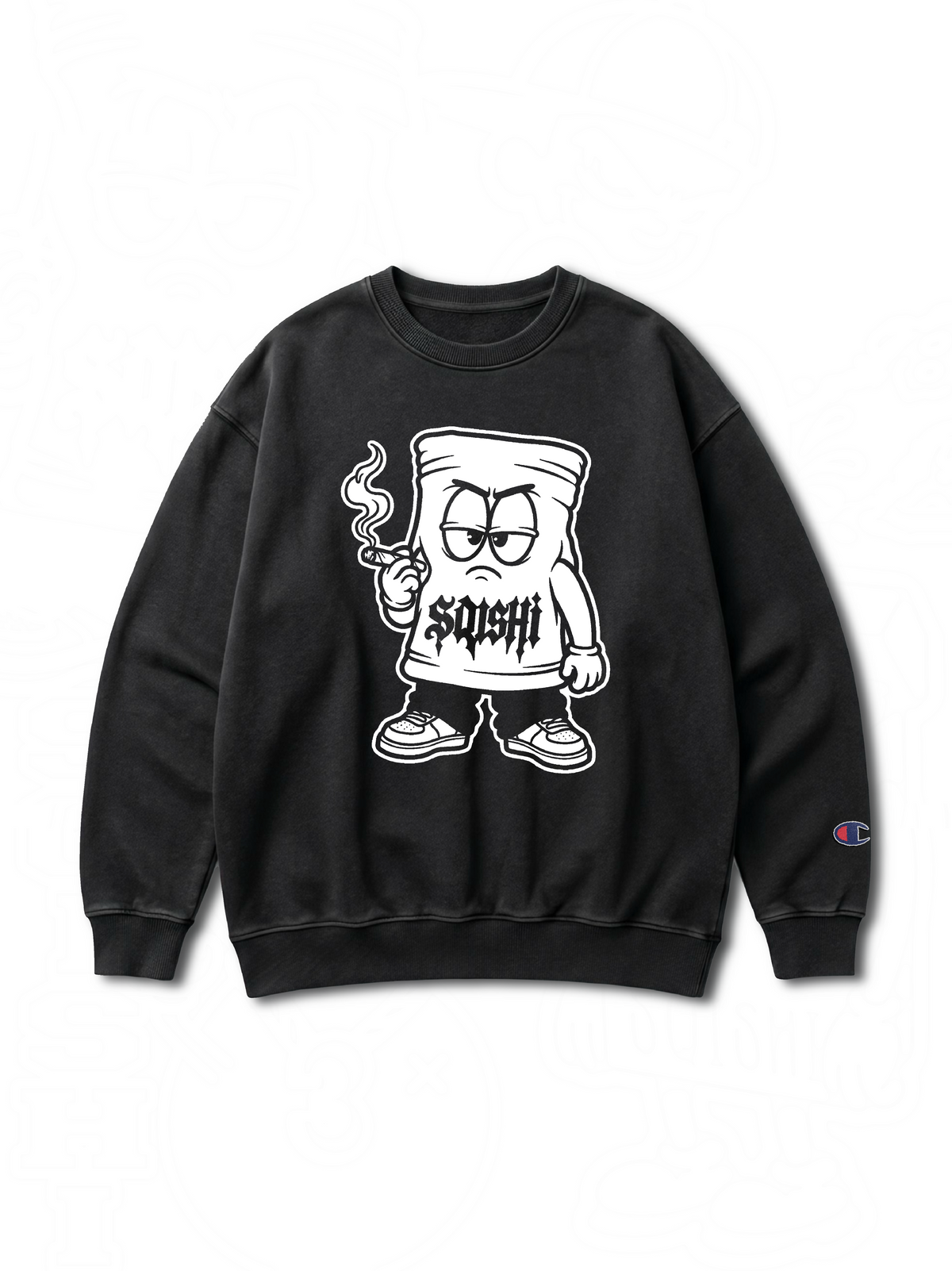 Black N White "CHAMPION TOWLIE" Sweater (pre order)