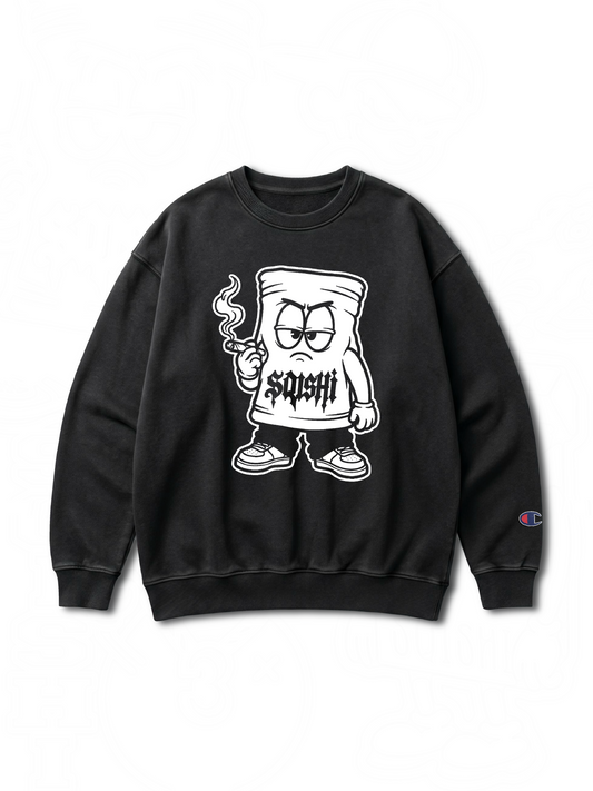 Black N White "CHAMPION TOWELIE" Sweater (pre order)